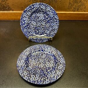 Queen’s Blue Calico Salad Luncheon Plates Set Of 2 8.5”